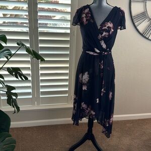 DKNY hi/low hem, lined dress